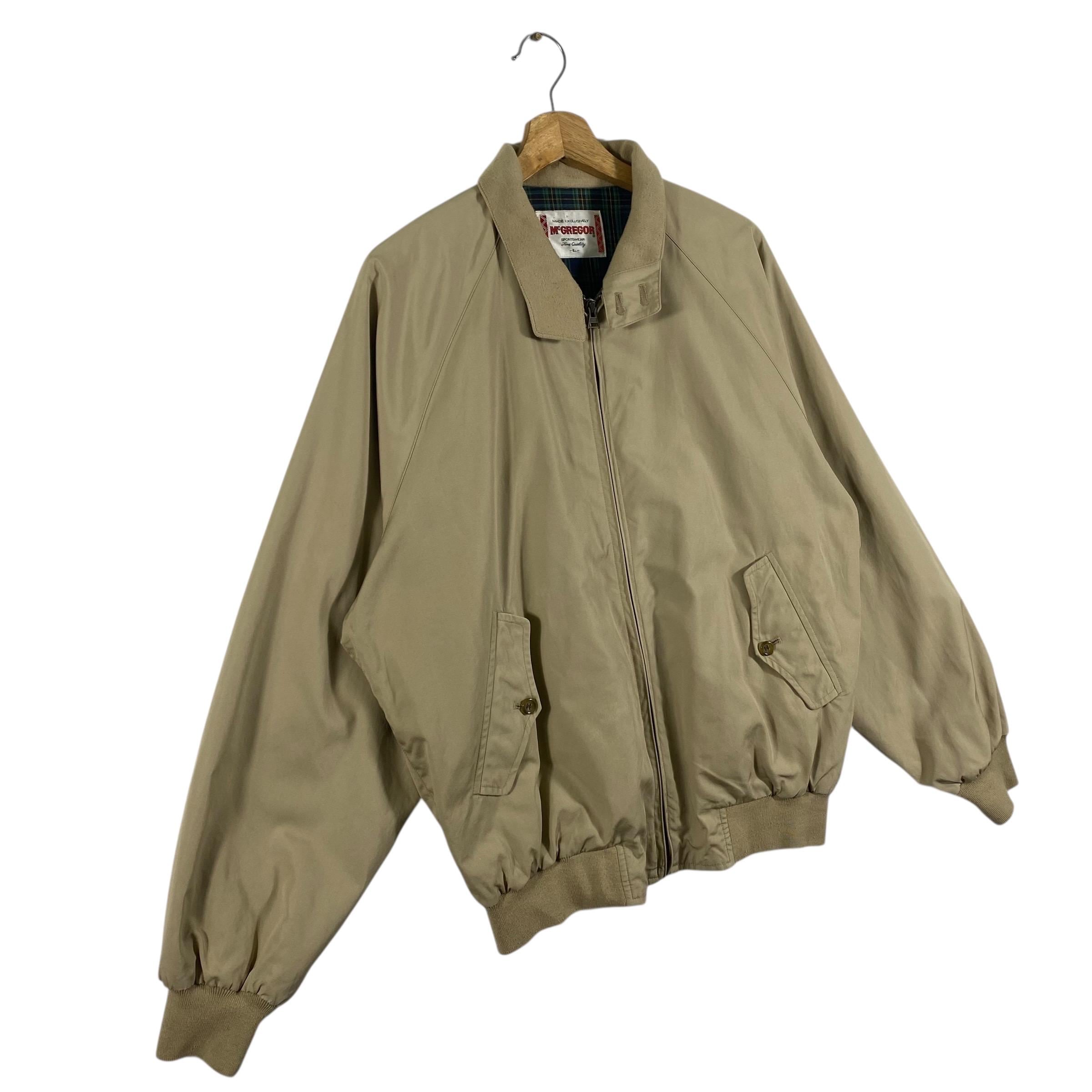 Vintage Mcgregor Harrington Jacket L Size Brown Colour - Etsy