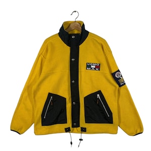 Vintage Uomo Max Fleece Zipper L Size Yellow/Black Colour
