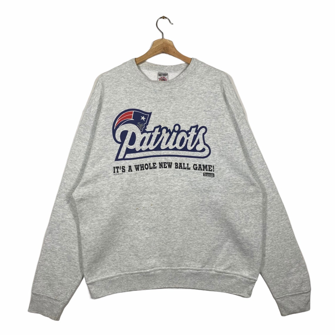 Vintage 90s New England Patriots Sweatshirt 1993 NFL Grey | Etsy