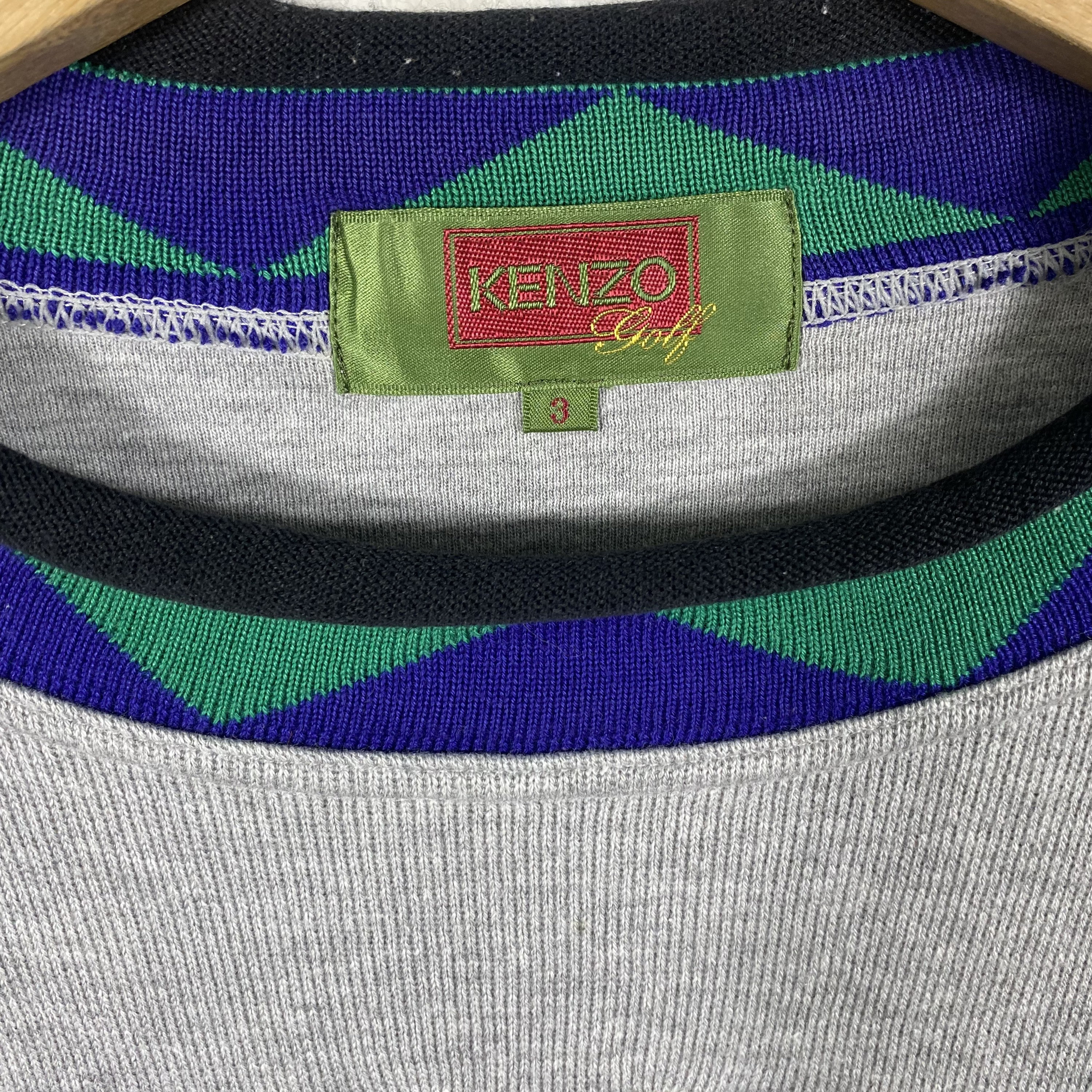 Vintage 90s Kenzo Golf Embroidered Sweatshirt L Size Grey Color - Etsy
