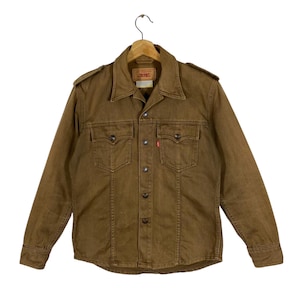 Vintage Levis 60508 Snap Button Jacket M Size Brown Colour