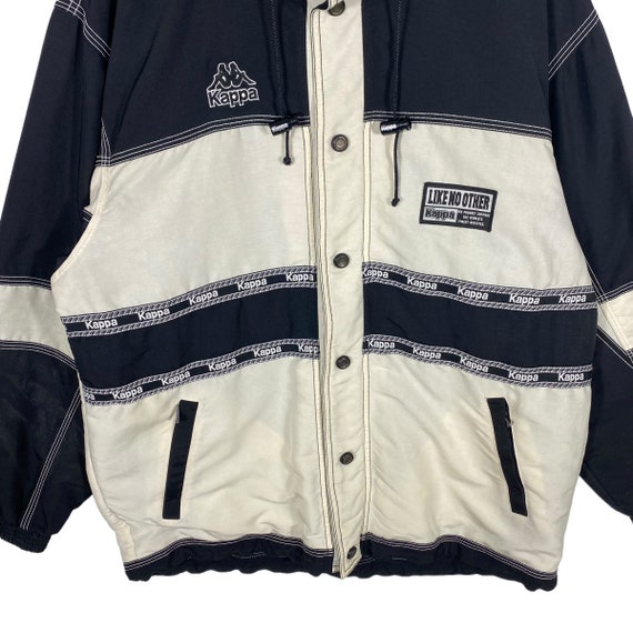 Vintage Kappa Jacket L Size Black/white Colour - Etsy