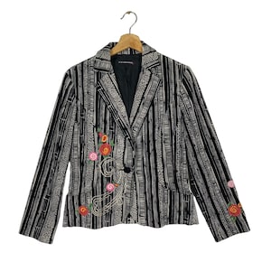 Vintage Louis Feraud Blazer Size 40 (S) Black/White Colour