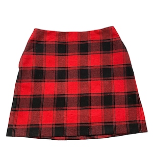 Vintage Japanese Brand Tartan Design Wool Mini Skirt