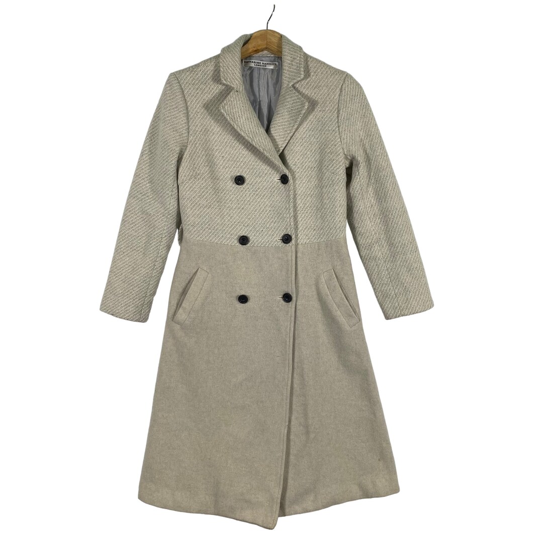 Vintage Katharine Hamnett London Long Coat Wool Jacket S