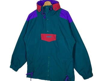 Vintage 90s Columbia Sportswear Windbreaker Half Zip Jacket