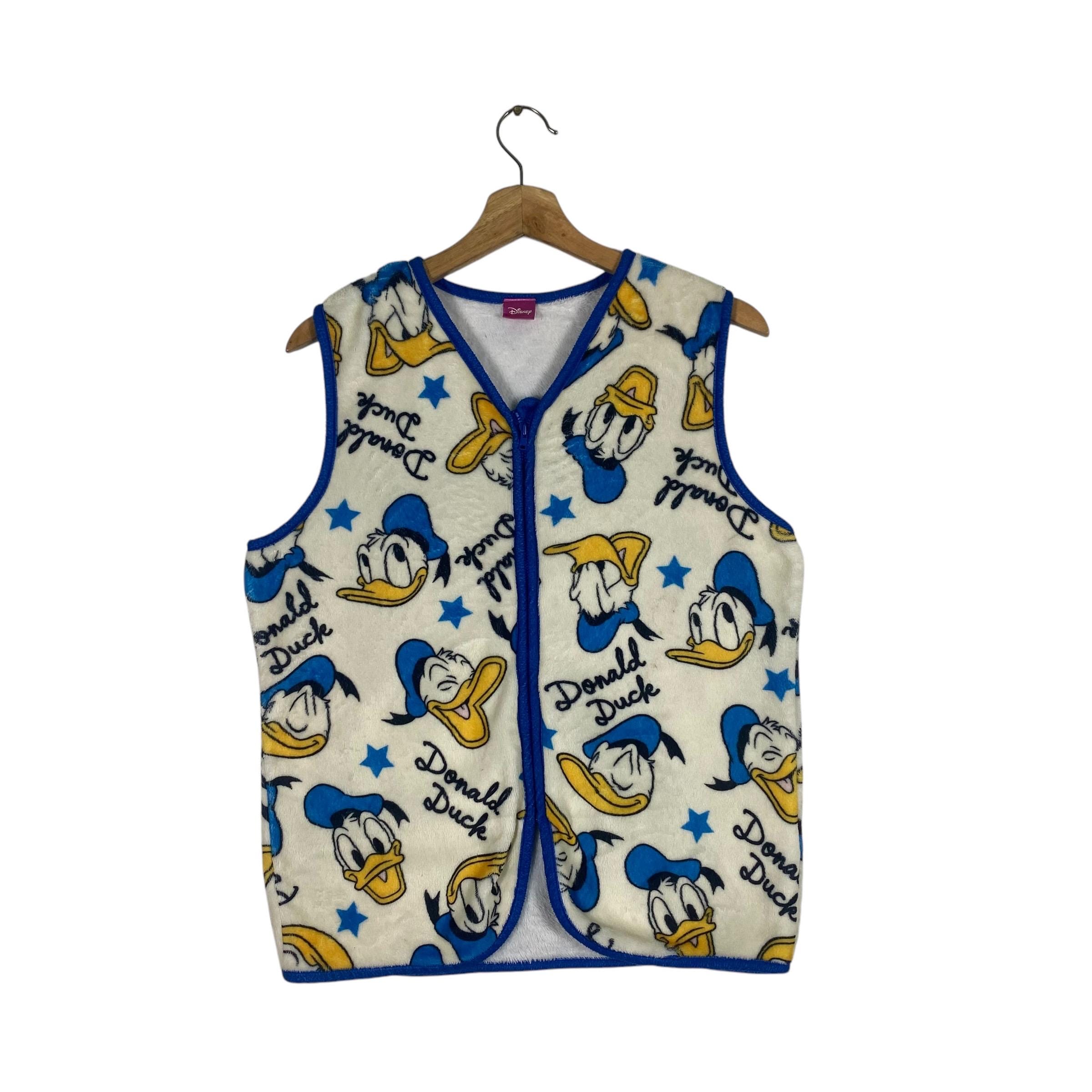 Disney Donald Duck Fleece Vest S Size Cream/blue Colour - Etsy