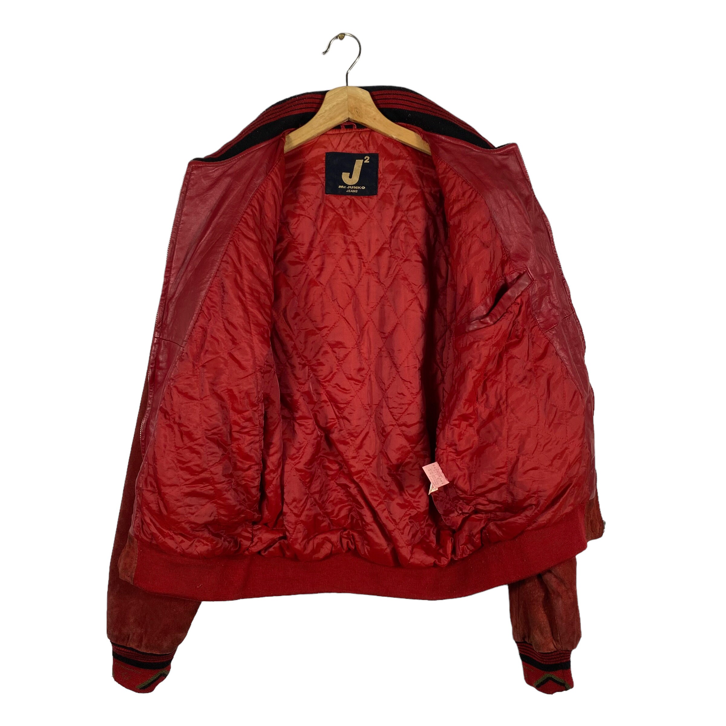 Vintage 90s Mr.junko Jeans Suede Leather Zipper Jacket L