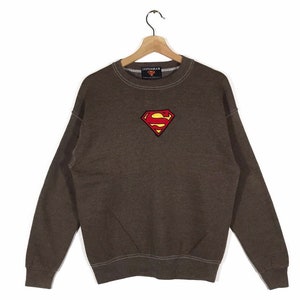 Felpa Superman vintage anni '90 Taglia M Colore Marrone