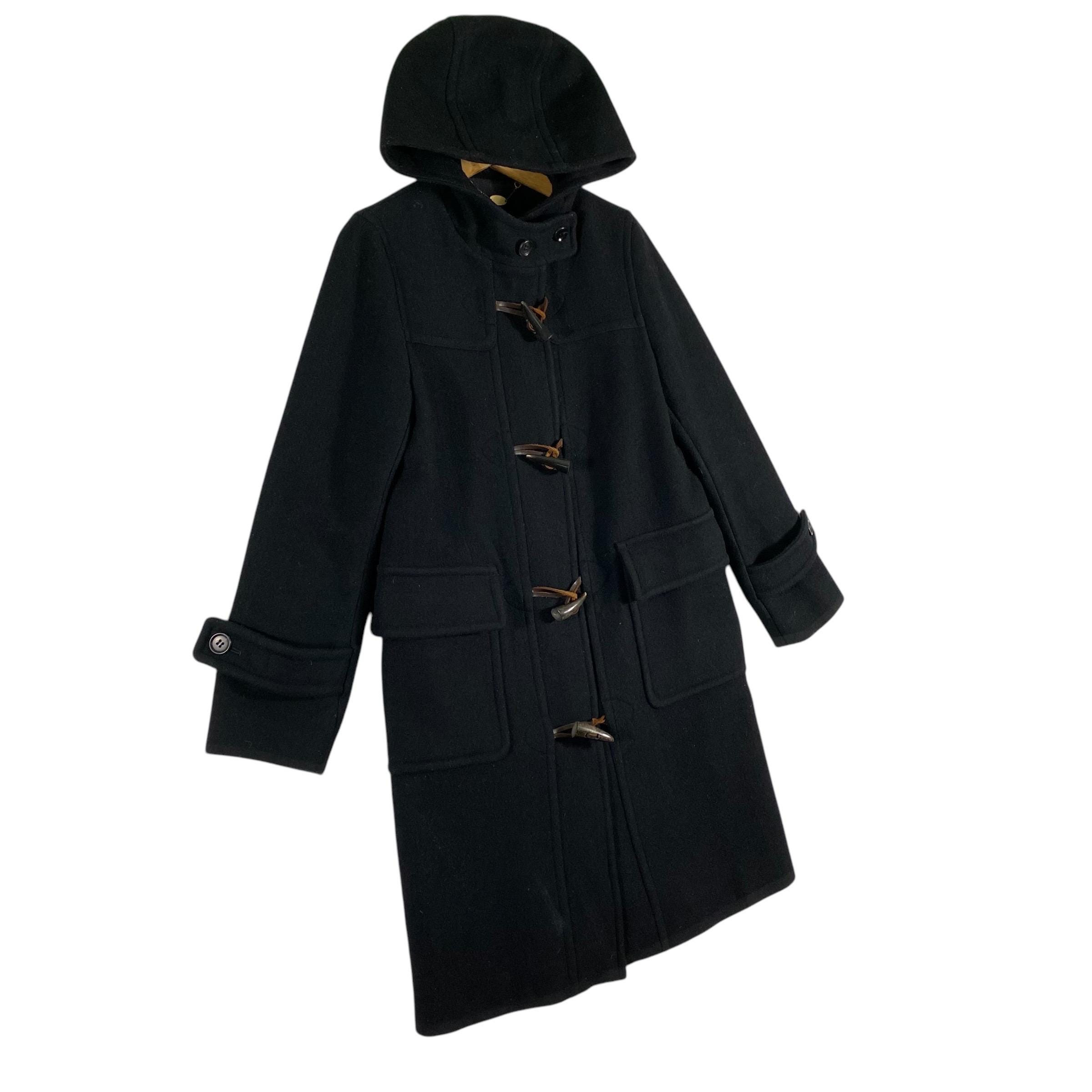 Vintage Keith British Style Wool Duffle Coat: Black Toggle Hoodie Vintage Keith British Style Wool Duffle Coat: Black Toggle Hoodie