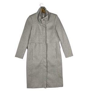 Helmut Lang Wool Blend Belted Coat Size (P) But To FiT S Size Grey Colour