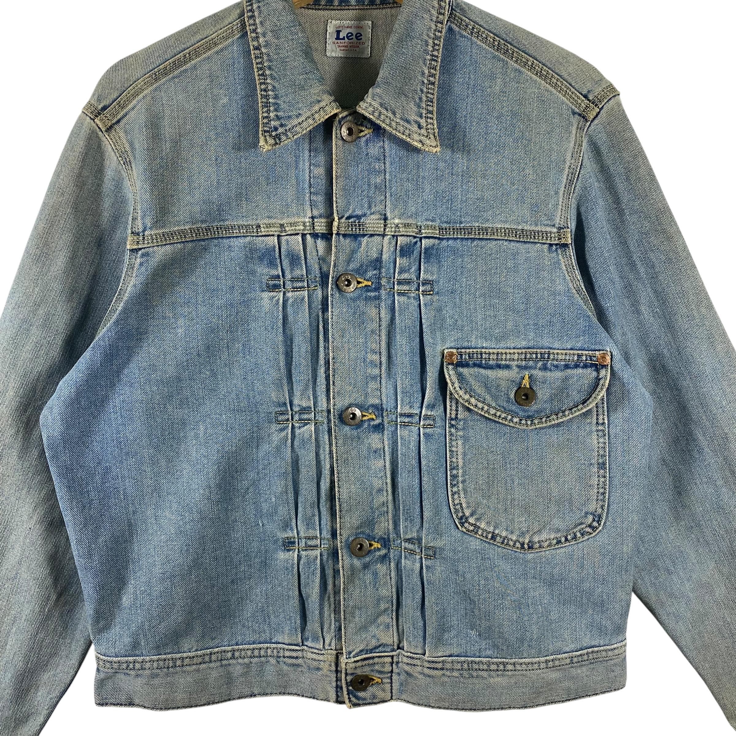 Vintage 90s Lee Cowboy Left Hand Denim Jacket Sanforized M Size