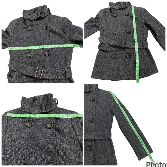 Zara Basic Wool Button Jacket S Size Darkgrey Col… - image 10