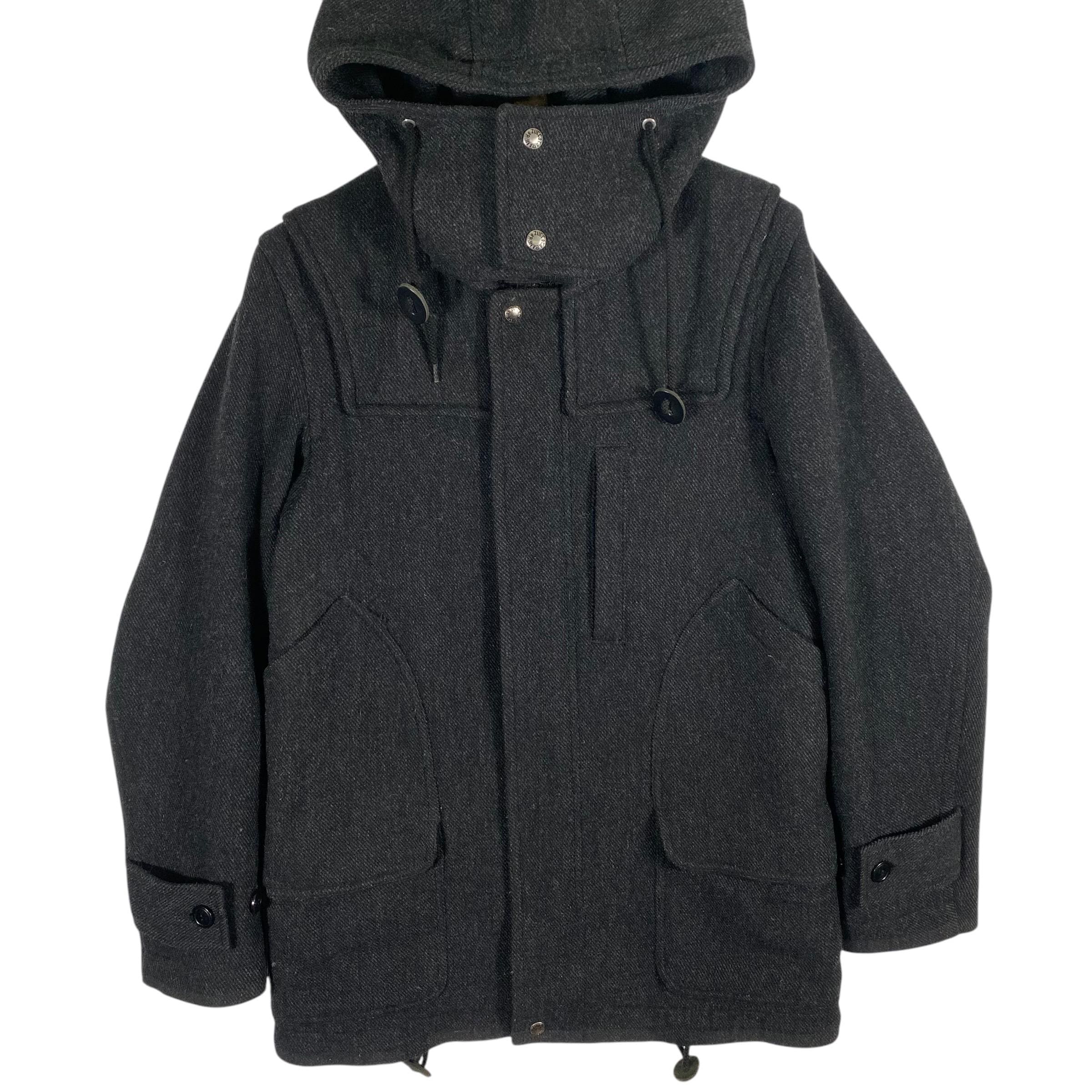 CABANE de ZUCCa ワイヤー入りフーデットウールジャケットy2k Vintage Cabane De Zucca Issey Miyake Wool Hoodie Jacket - Dark