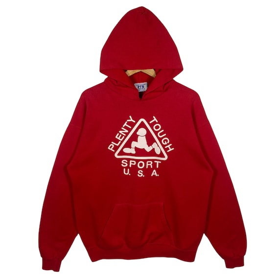 Vintage 90s Plenty Tough Sport USA Red Hoodie (M) - Etsy