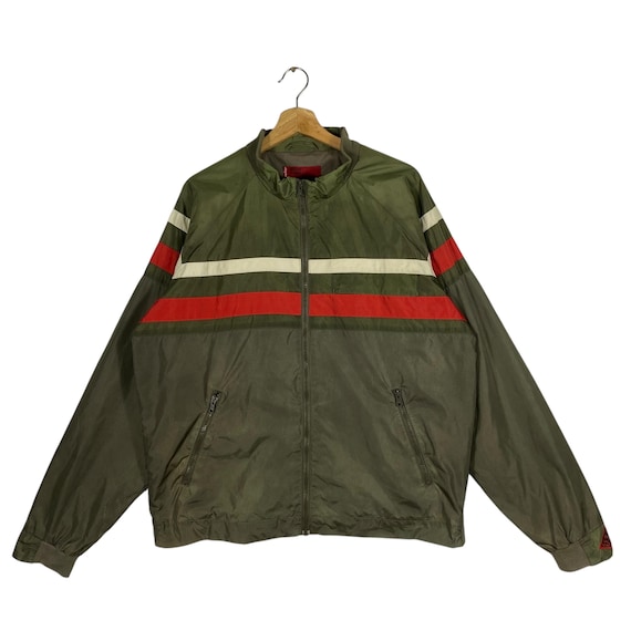 Levis Red Tab Winbreaker Bomber Zipper Jacket XL Size Khaki Green