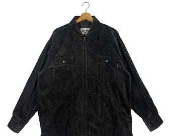 Vintage jaren 90 Pro-Keds corduroy jack met volledige ritssluiting en vier voorzakken L-maat