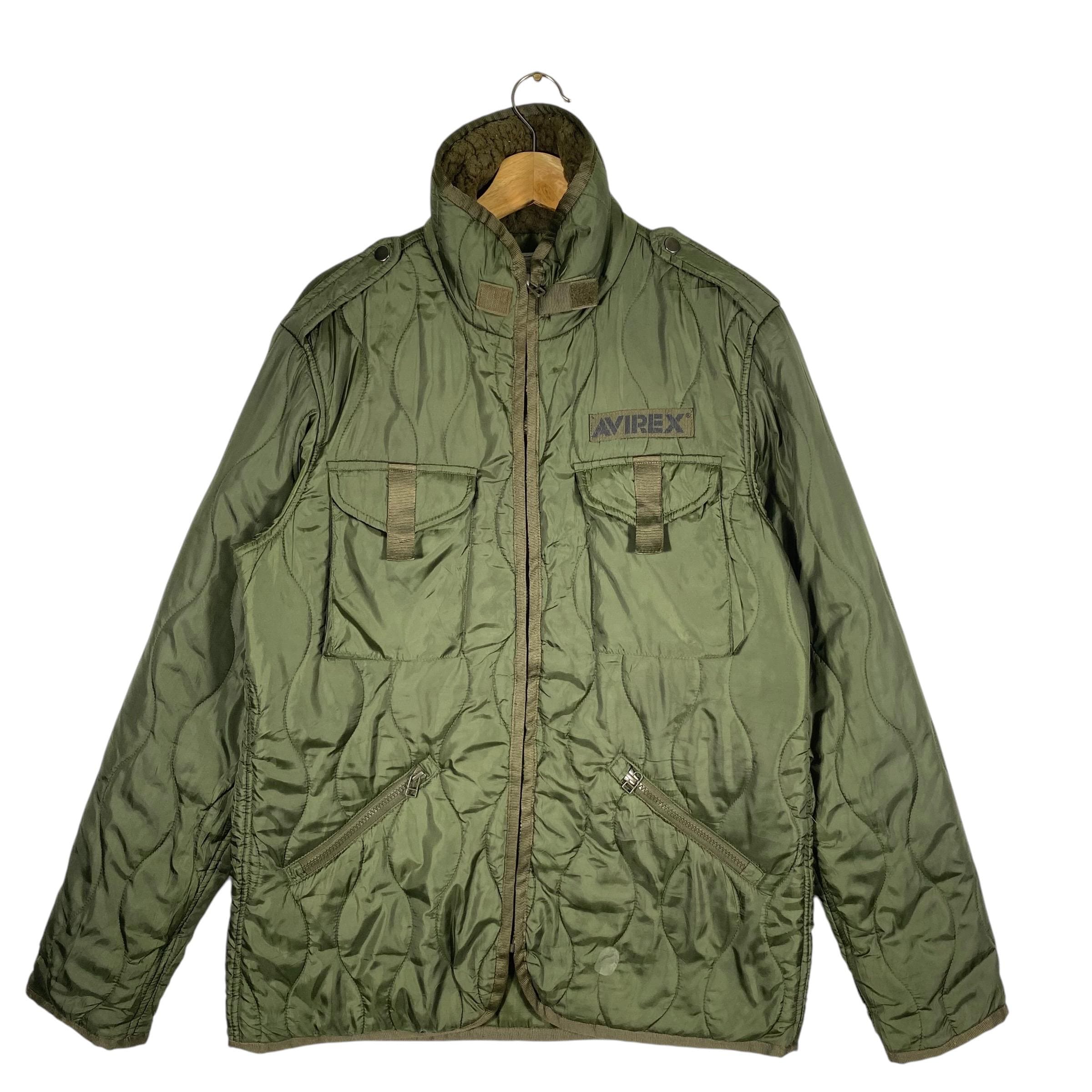 AVIREX ミリタリージャケット L オリーブドラブ Vintage Avirex Quilted Zipper Jacket L Size Green Army Colour - Etsy