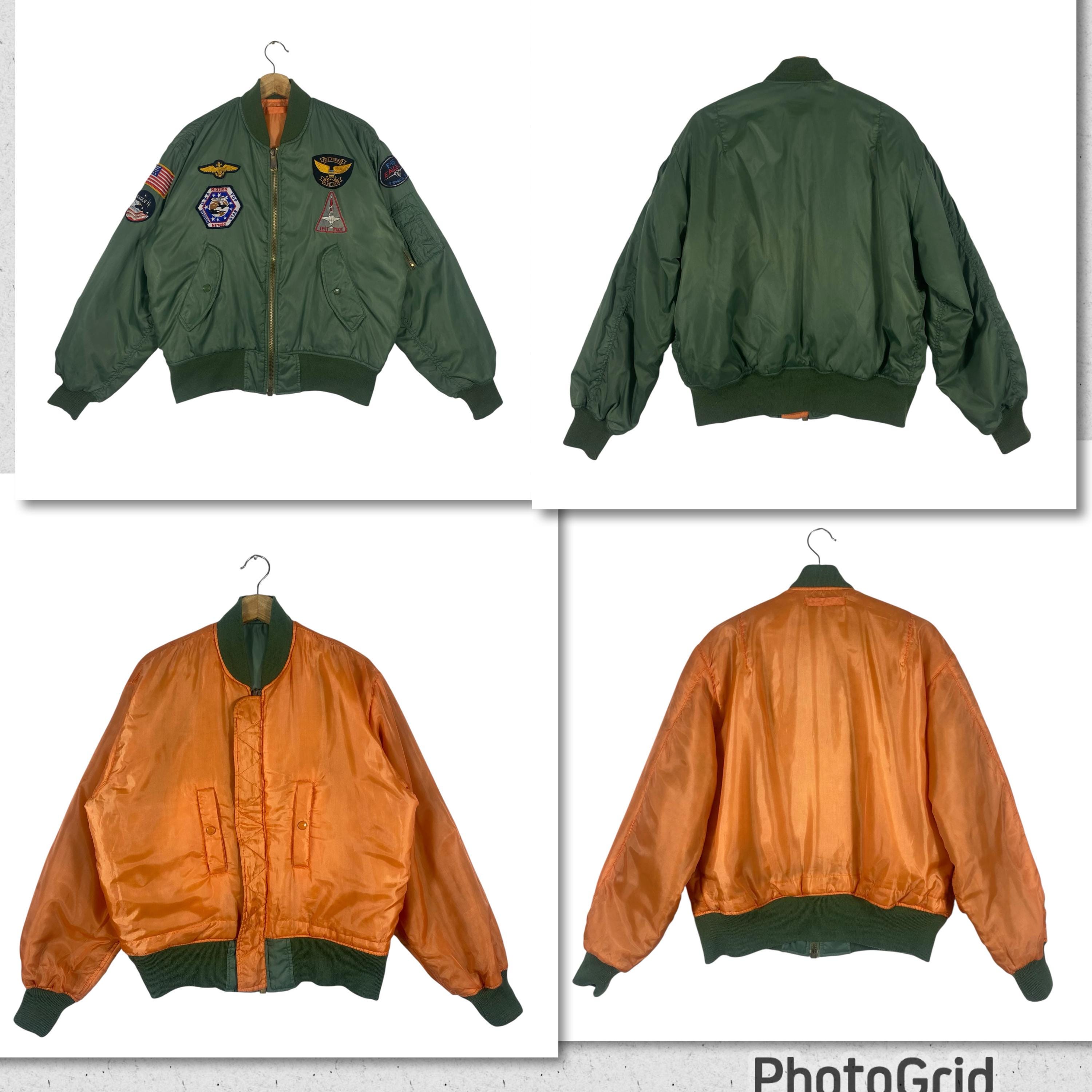 Vintage 90s Flyers Mens Intermediate MA-1 Reversible Bomber Jacket