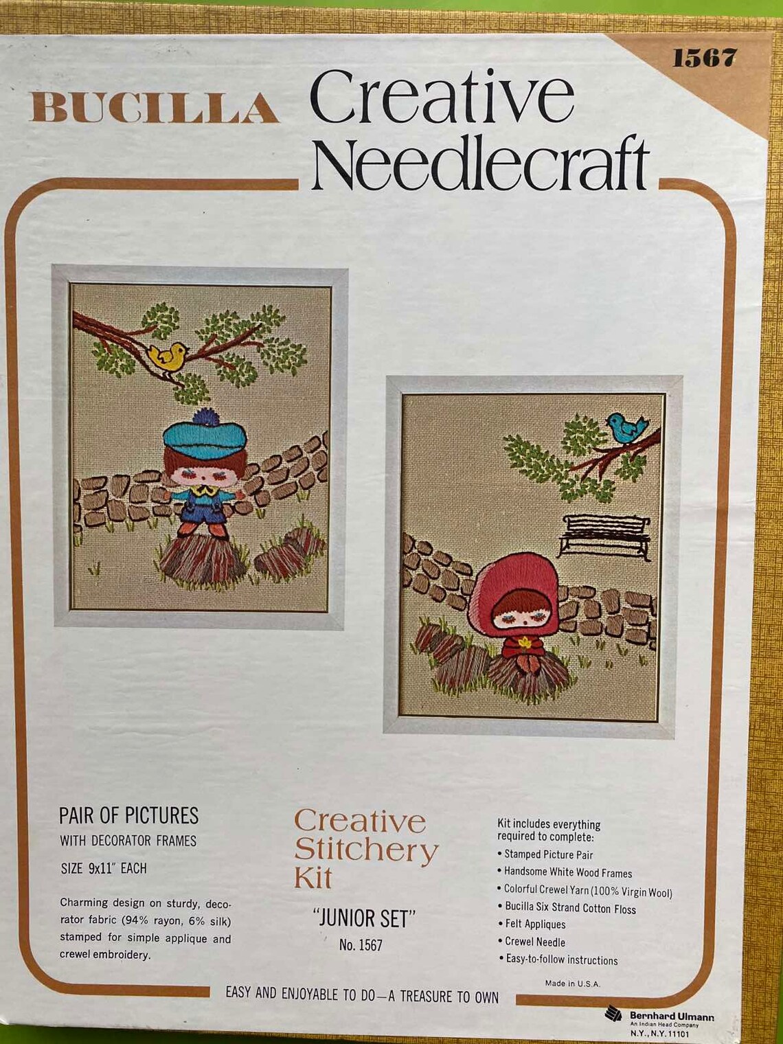 Junior Set Bucilla Creative Needlecraft Stitchery Kit 1567 Etsy