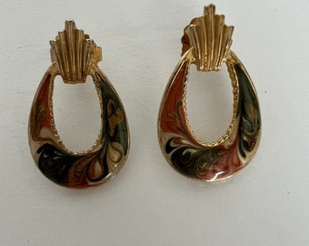 Vintage Boho Flower Earrings made in USA