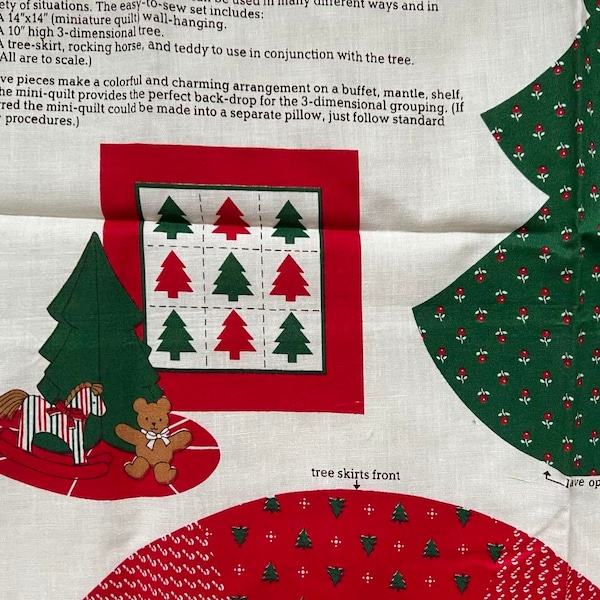 Christmas Tree Skirt Fabric Panel Etsy