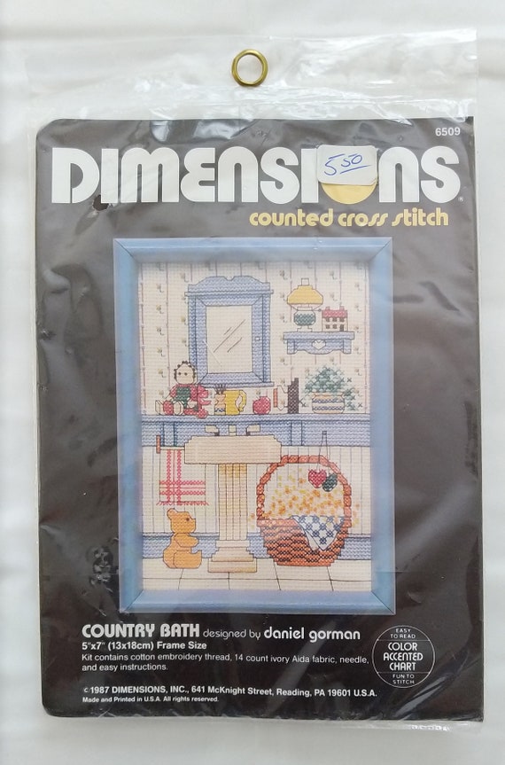 Vintage Janlynn 80s Christmas Cross Stitch Wall Hanging Kit Craft Noel Banner