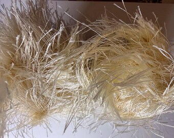 Lion Brand Fun Fur Yarn, Ivory color 2096 lot, Bulky Eyelash Yarn, lot of 2