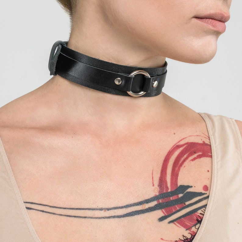 Bdsm Collar Leather Submissive Collar Etsy