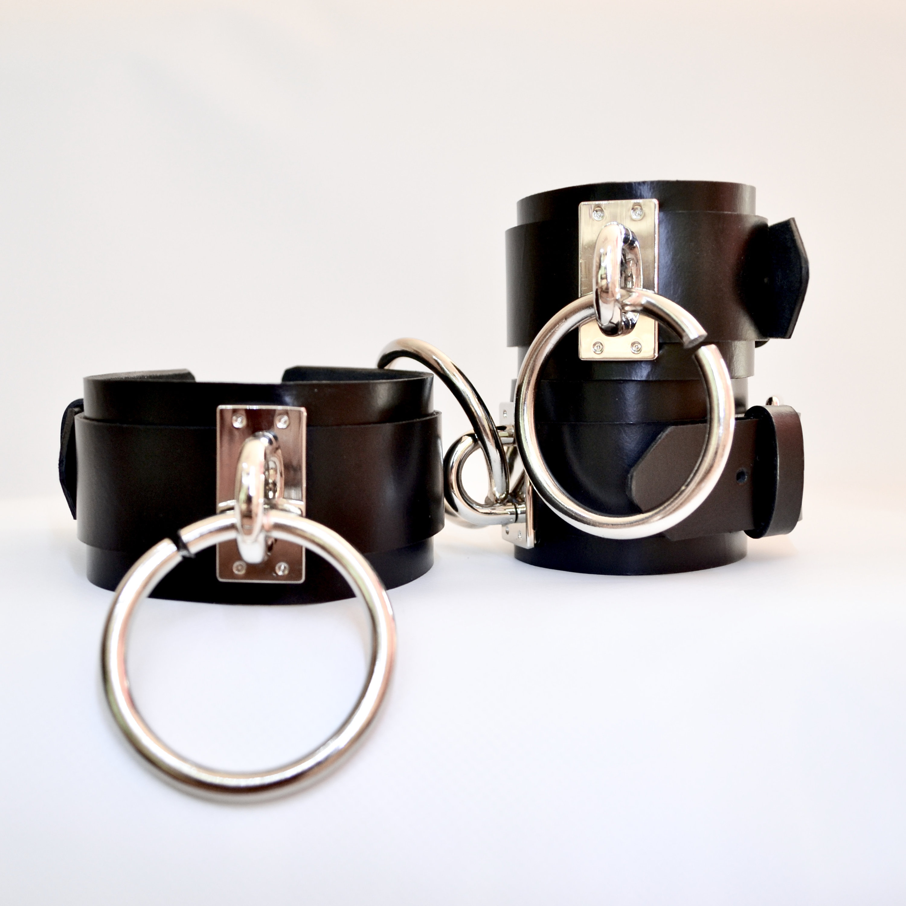 leather wrist and ankle cuffs