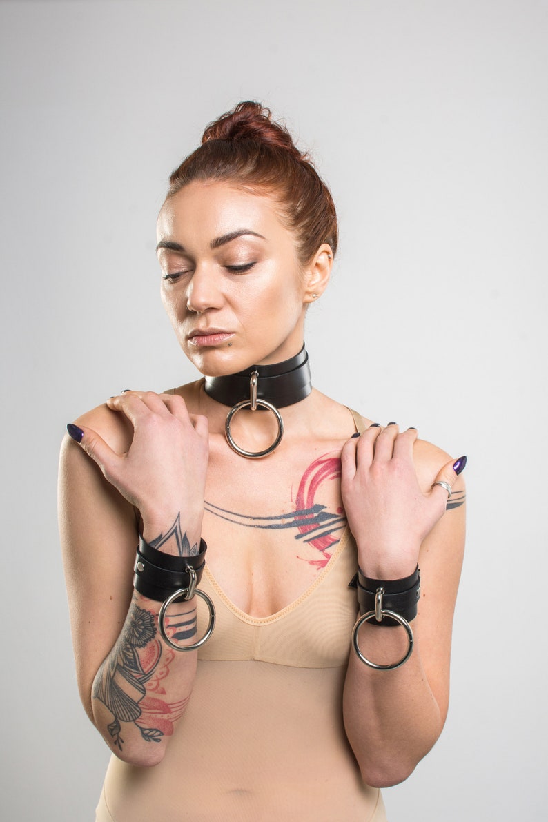 collar cuff and tube Bdsm Extreme one piece bikini