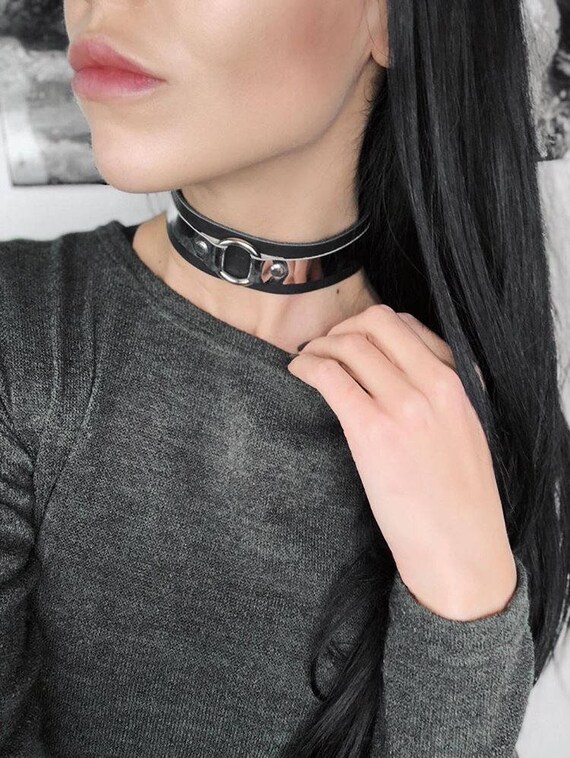 3CM stainless steel neck collar with lock neck corset cuff bondage fetish wear