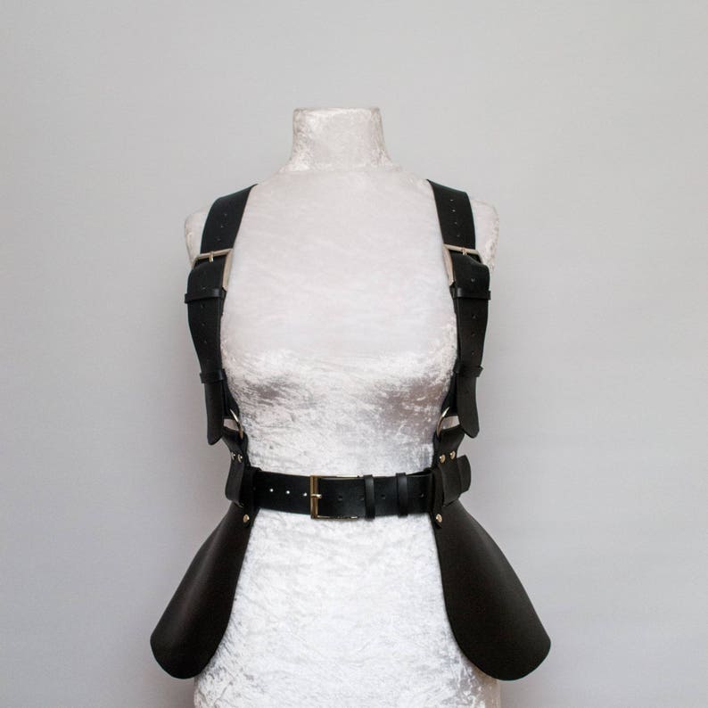 Leather Peplum Belt Body Harness / Plus Size available Etsy