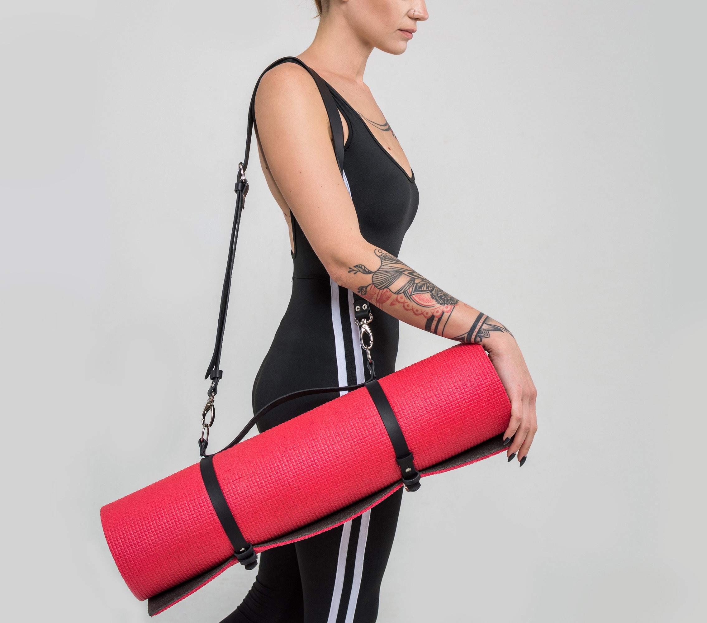 Leather Yoga Mat Strap Yoga Mat Bag Yoga Mat Carrier Yoga Mat Etsy