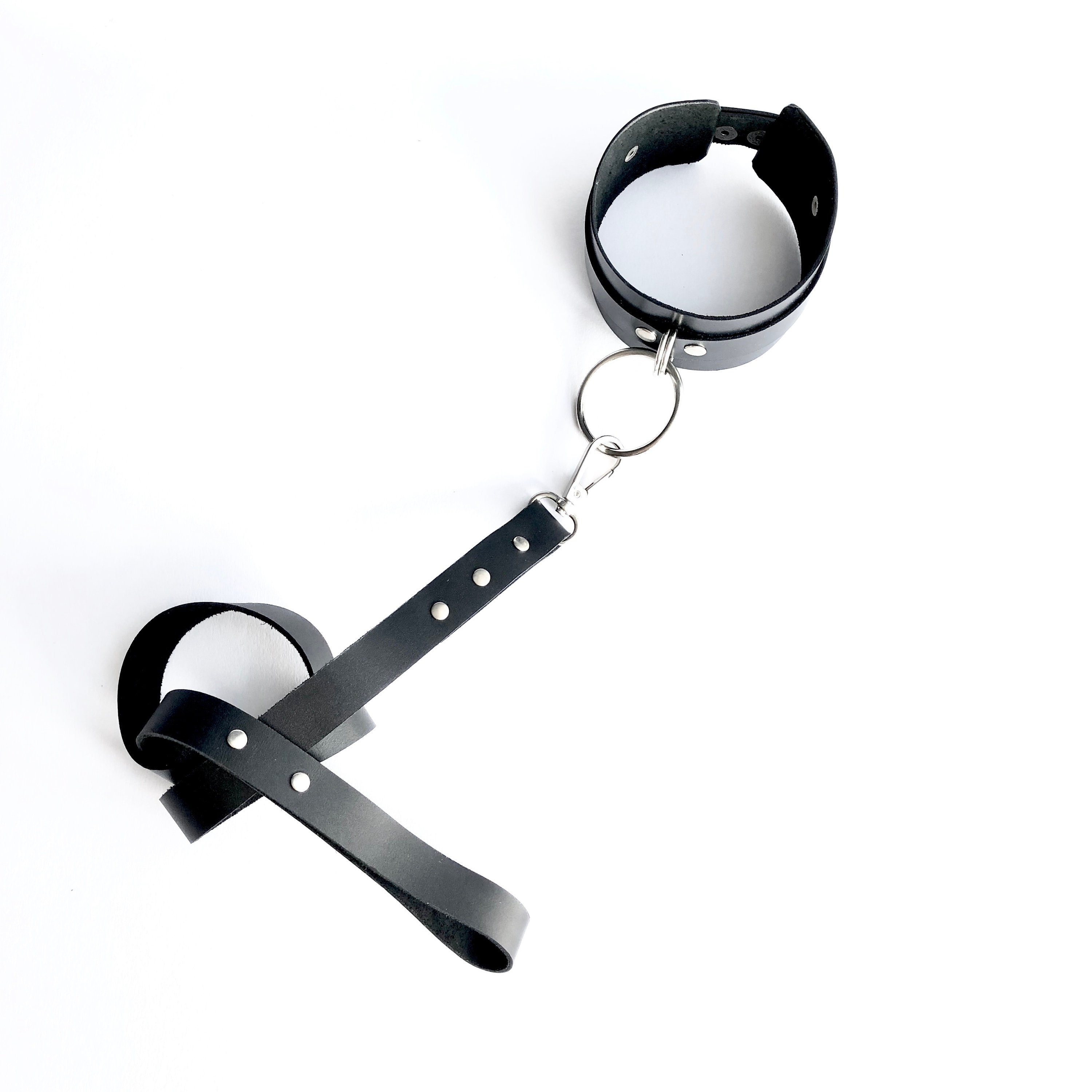 Men's Leather Collar and Leash Set Submissive Bdsmgear Etsy Australia