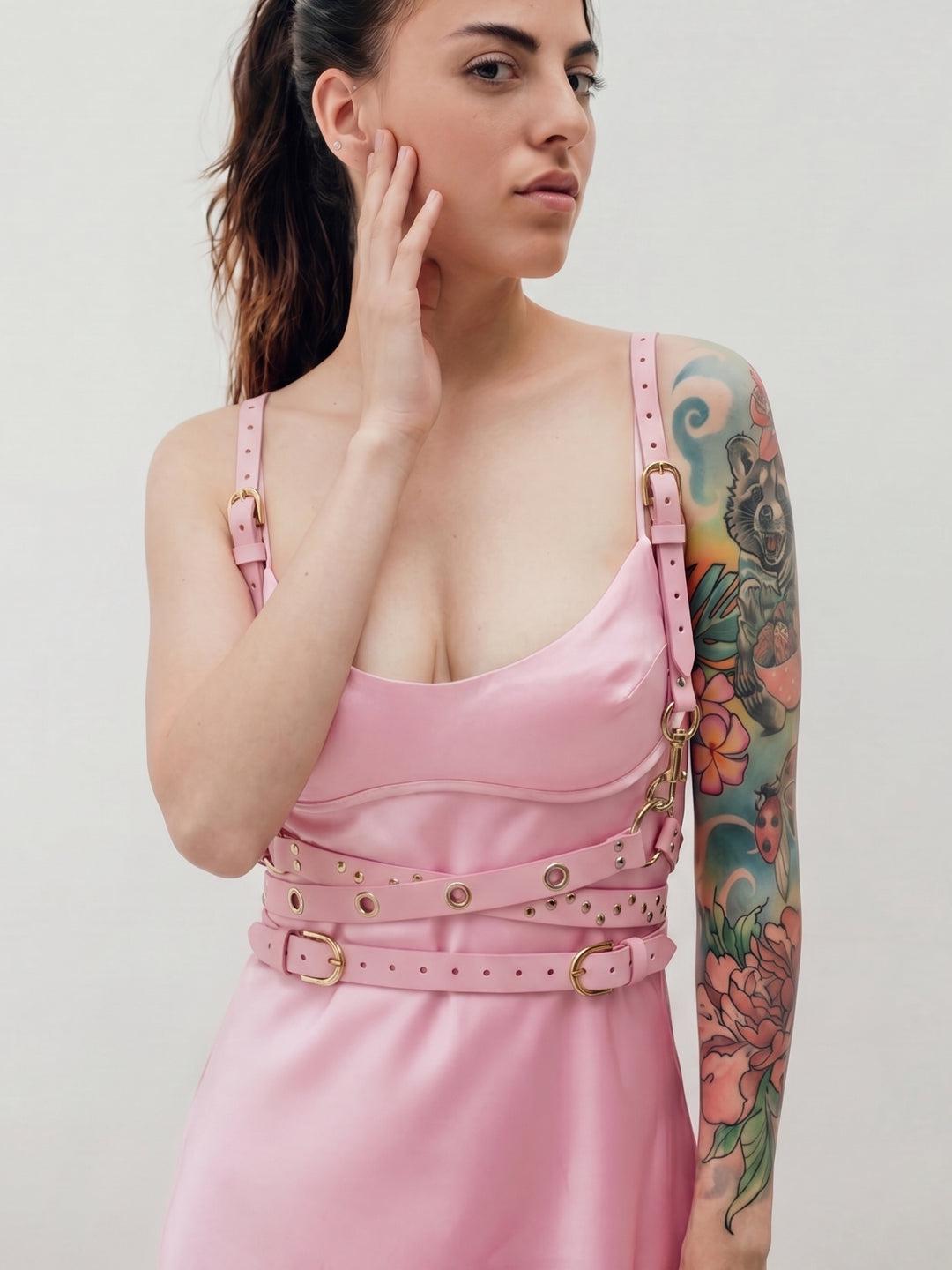 pink waist belt for dresses Generic Women Pink Elastic Fashion Belt