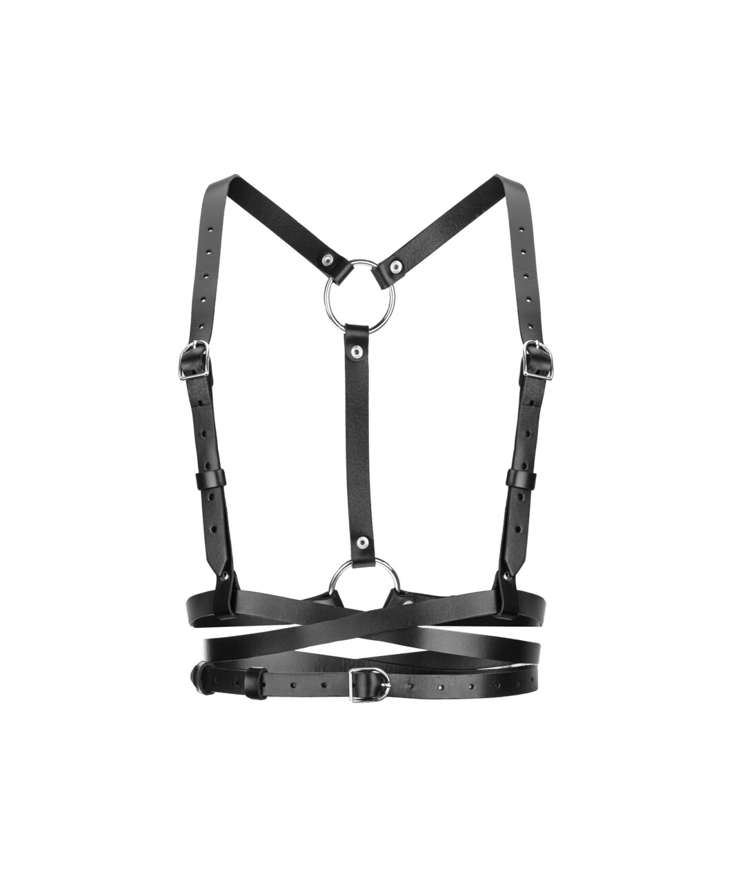 Reverse Leather Waist Harness for Women, Body Harness, Harness Belt, Fashion Harness, Adjustable