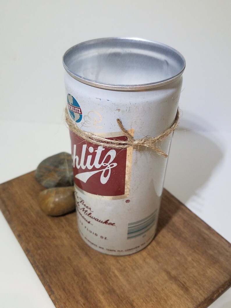 Man Cave Vintage Schlitz Beer Soy Candle Unique Gifts Wood Wick Birthday