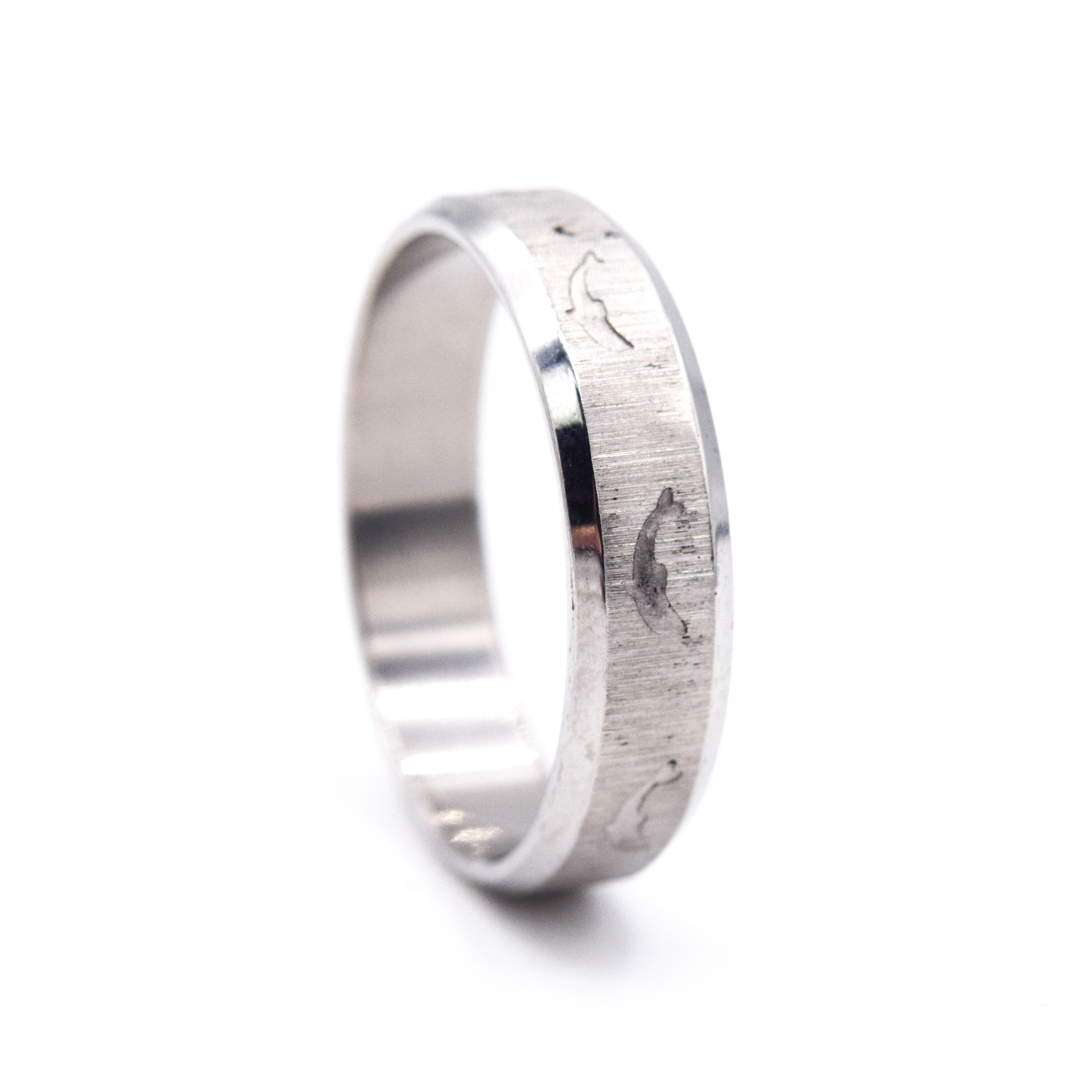 Stainless Steel Band W Eight Dolphins Nice Gift for Him Birthday ...