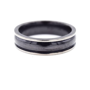 Black Stainless Steel Band Simple & Casual Band Gift For Him Wedding Band Nice Birthday Party Graduation Friend Present For Men