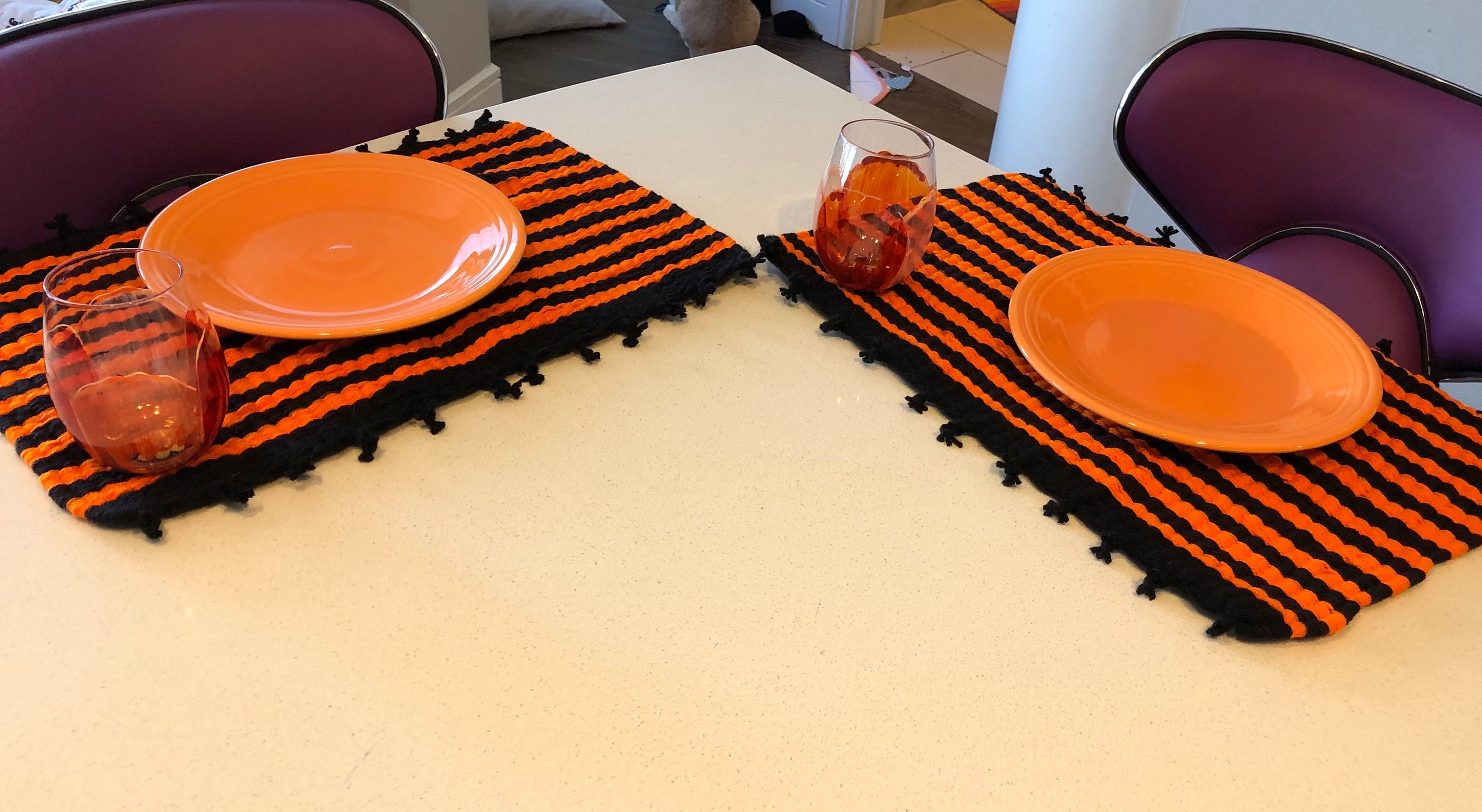 Handmade Halloween Place Mats Set Of 2