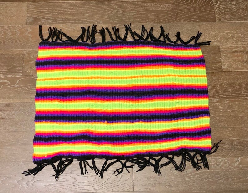 Mr Bright Side Striped Mat Handmade Doormat Kitchen Etsy