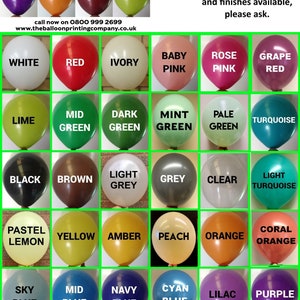100 x Assorted Colour Belbal B95 11" Latex Balloons - Party, Decoration, Accessories, Printing