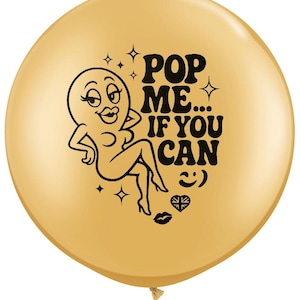 24&quot; Pop Me If You Can Female- 24 inch giant latex balloon 2ft 2foot Looner Looners Latex Fetish
