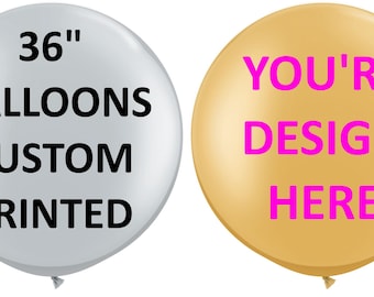 36 Zoll Bedruckte Ballons, personalisiertes Ballon-Design. Dekoration, Party, Hochzeit, Geburtstag, Ruhestand, Neugeborene, alle Gelegenheiten, 36"