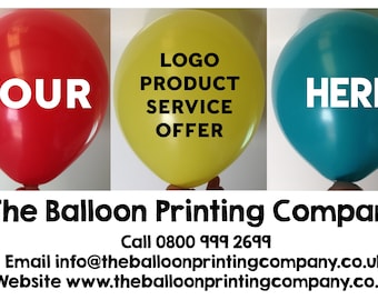 Werbeballons, personalisierter Ballon mit Ihrem Logo-Design. Gebrandete Luftballons. Ideal für jede Gelegenheit, Geschäft, Marketing, Werbung