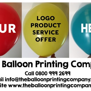 10000 Printed Balloons, personalised balloon design. Perfect decoration for party, wedding, birthday, retirement, new born, any occasion.