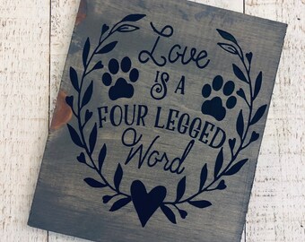 16 oz Love is a Four-Legged Word Plated Coffee Mug