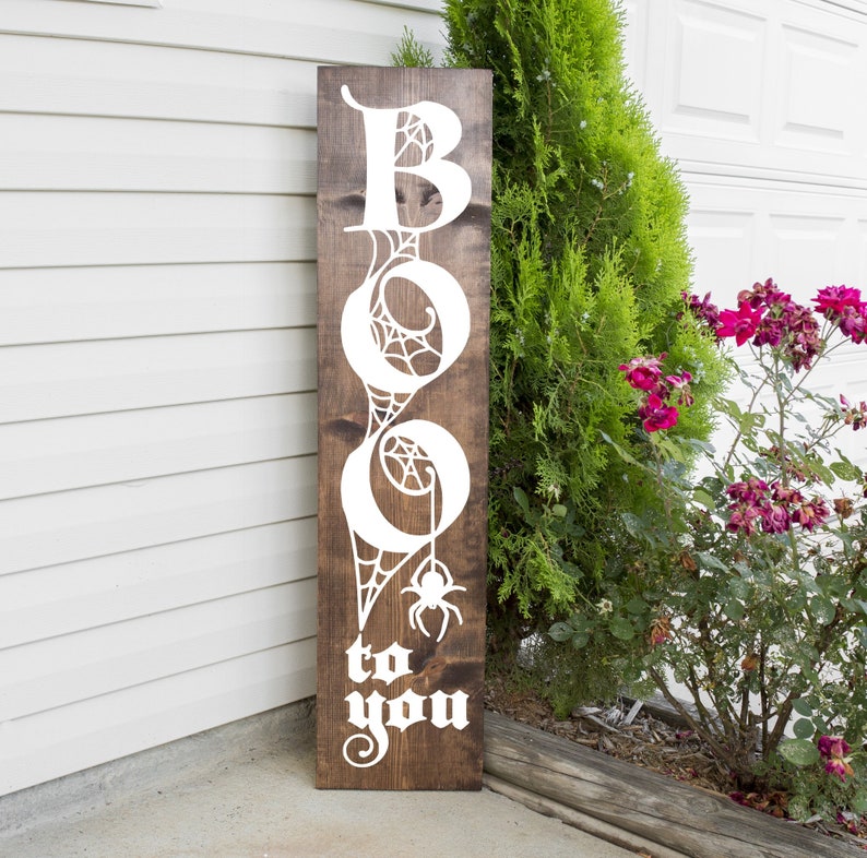 Boo To You - Halloween Wooden Porch Sign