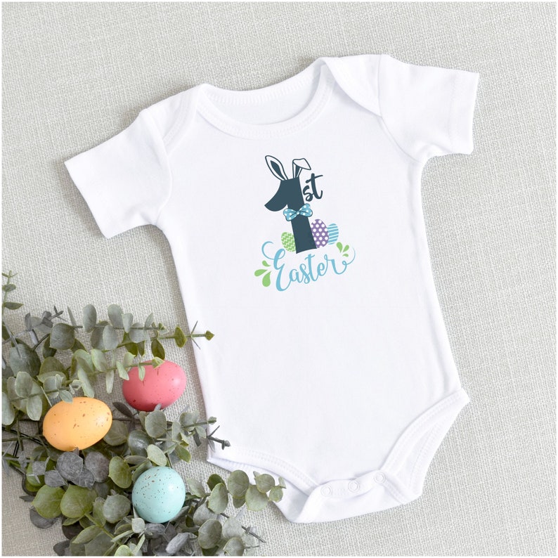 My First Easter Blue Bunny Design ~ Baby Bodysuit